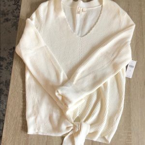 Tie front Anthropologie sweater